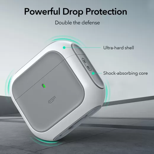 Чохол ESR Orbit Hybrid Snap-and-Charge Bundle Titanium для AirPods 4 (2024)