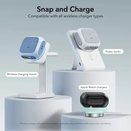 Чохол ESR Orbit Hybrid Snap-and-Charge Bundle Purple для AirPods 4 (2024)