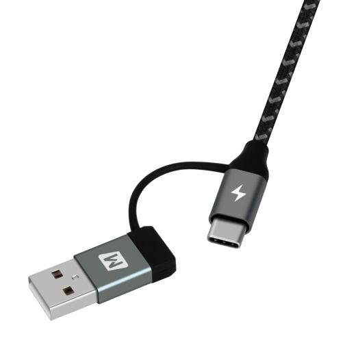 Кабель Momax One Link 4 in 1 USB A/Type C to Micro USB/Type C Cable (1.2m)