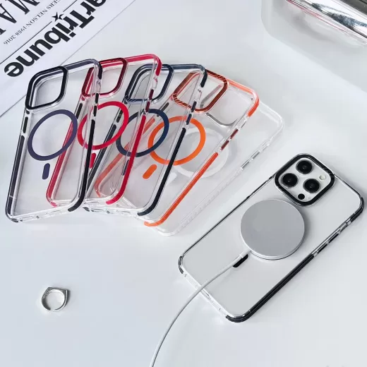 Чохол CasePro Shield Metal with MagSafe Orange для iPhone 15 Pro Max