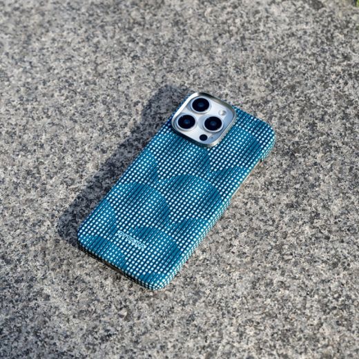 Карбоновий чохол Pitaka Ultra-Slim Case Photosynthesis Ocean Blue для iPhone 16 Plus