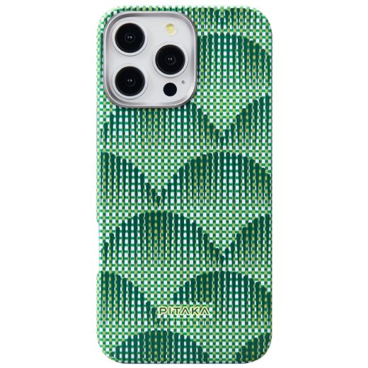 Карбоновый чехол Pitaka Ultra-Slim Case Photosynthesis Forest Green для iPhone 16 Pro