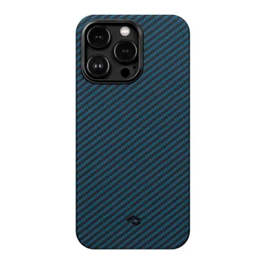 Карбоновий чохол Pitaka MagEZ Case 3 1500D Black/Blue (Twill ) для iPhone 14 Pro (KI1408P)