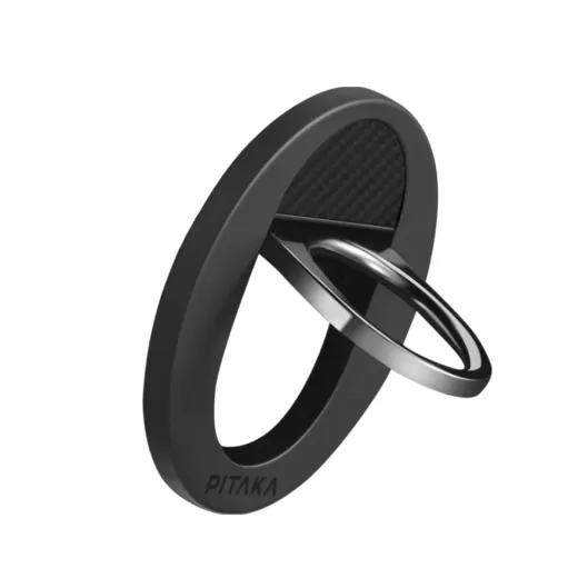 Магнитное кольцо-подставка для телефона Pitaka MagEZ Grip 2 Twill 600D Black/Grey (MGB2303)