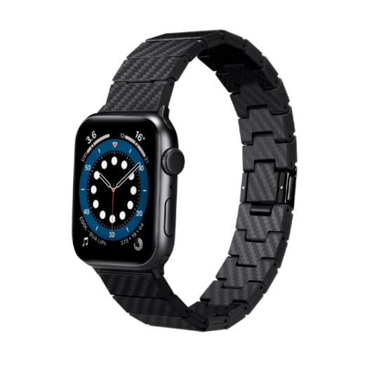 Карбоновий ремінець Pitaka Carbon Fiber Watch Band Modern Black/Grey для Apple Watch 49mm | 45mm | 44mm (AWB2307)