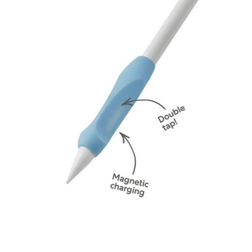 Силіконова накладка Paperlike Pencil Grips (2 шт) Charcoal/Blue для Apple Pencil