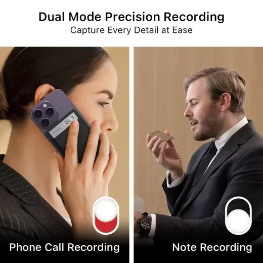 Диктофон с искусственным интеллектом PLAUD NOTE | AI Voice Recorder Starlight(Magnetic Case Included)