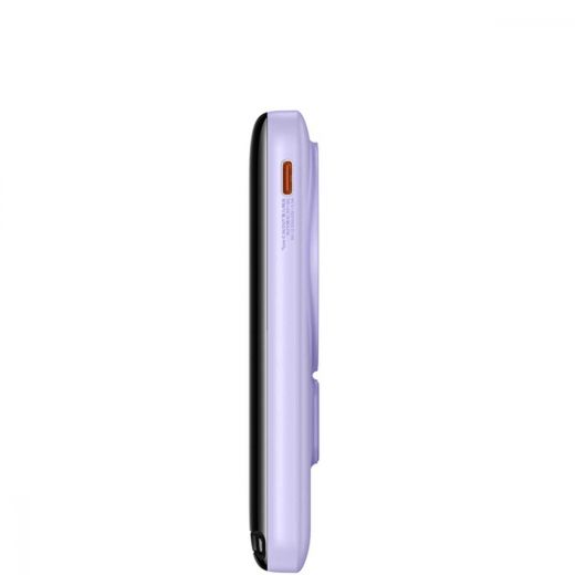 Павербанк (Зовнішній акумулятор) з бездротовою зарядкою Baseus Magnetic Portable Charger 20W 10000mAh with cable Type-C to Type-C 60W（20V/3A) Purple (PPCX000005)