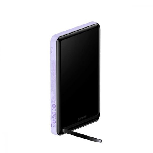 Павербанк (Зовнішній акумулятор) з бездротовою зарядкою Baseus Magnetic Portable Charger 20W 10000mAh with cable Type-C to Type-C 60W（20V/3A) Purple (PPCX000005)