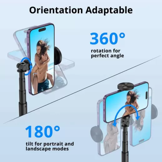Палка для селфі на штативі Atumtek Premium Pro 130 см Phone Tripod Selfie Stick Blue