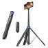 Палка для селфі на штативі Atumtek Premium Pro 130 см Phone Tripod Selfie Stick Blue