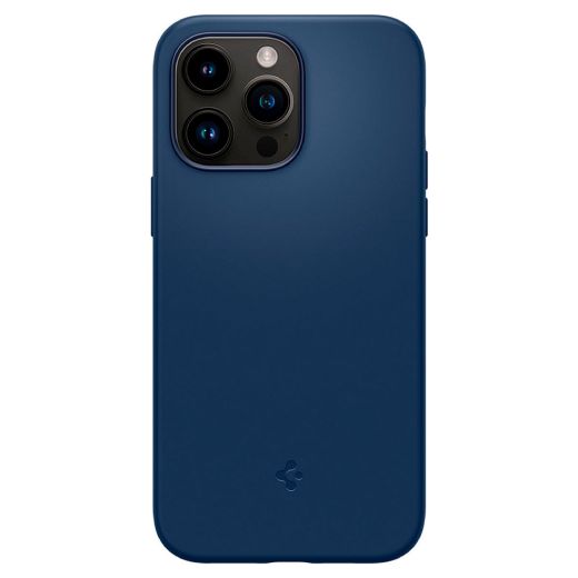 Силиконовый чехол Spigen Silicone Fit (MagFit) Navy Blue для iPhone 14 Pro (ACS04992)