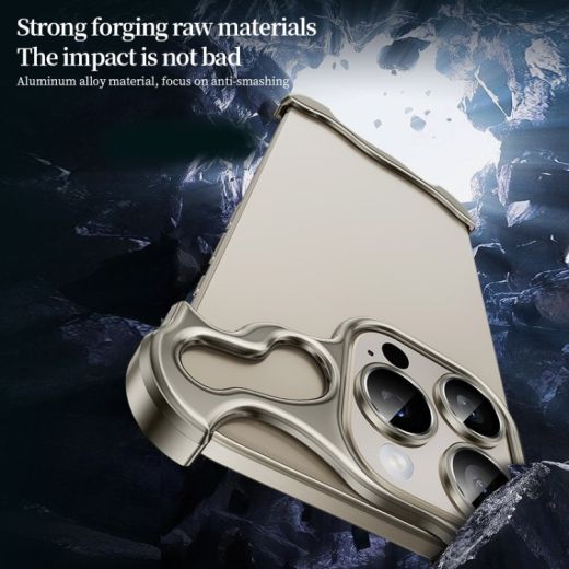 Алюмінієвий бампер CasePro Luxury Irregular Aluminum Alloy Bumper Black для iPhone 16 Pro