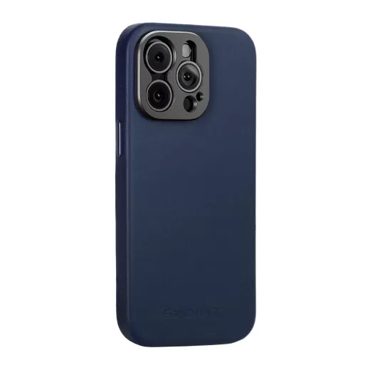 Кожаный чехол Sandmarc Pro Leather with MagSafe Case Navy для iPhone 15 Pro