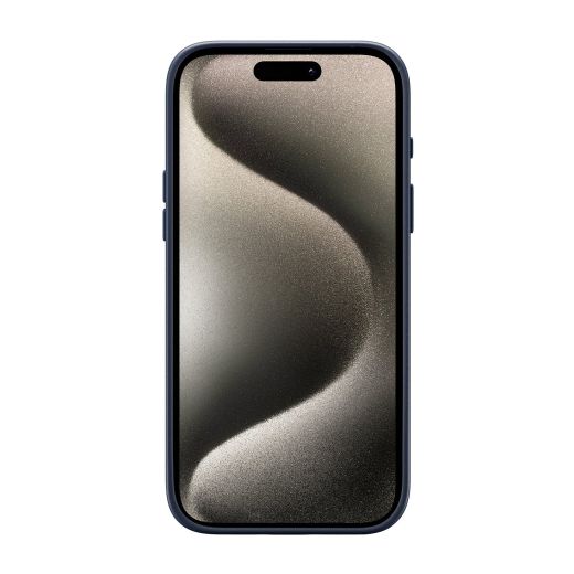 Шкіряний чохол Sandmarc Pro Leather with MagSafe Case Navy для iPhone 15 Pro Max