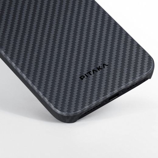 Карбоновый чехол Pitaka MagEZ Case 4 1500D Black/Grey (Twill) для iPhone 15 Pro (KI1501P)