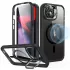 Чехол с подставкой ESR Armor Tough MagSafe Case with Stash Stand (HaloLock) Clear Black для iPhone 15 Pro Max
