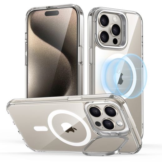 Чехол ESR Classic Hybrid Case with Stash Stand (HaloLock) Case Clear для iPhone 15 Pro Max