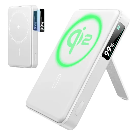 Повербанк з підставкою ESR Qi2 10000 mAh MagSlim Kickstand Power Bank White