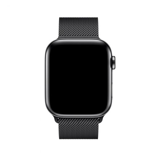 Ремінець Milanese Loop Black для Apple Watch 42mm | 44mm SE | 6 | 5 | 4 | 3