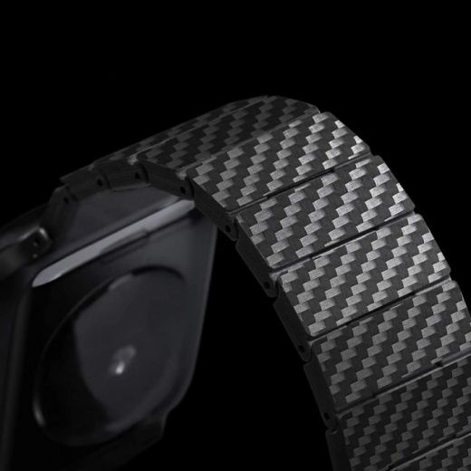 Ремінець Coteetci W76 Carbon Fiber Pattern Black для Apple Watch 42mm | 44mm | 45mm | 49mm
