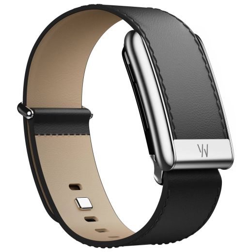 Кожаный ремешок Whoop LeatherLuxe Band Straight Black/Cream with Titanium (Size L) для WHOOP 5.0