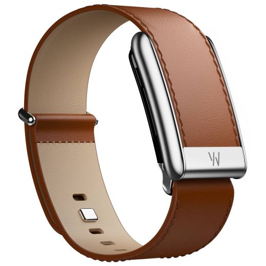 Кожаный ремешок Whoop LeatherLuxe Band Straight Chestnut/Cream with Titanium (Size S) для WHOOP 5.0