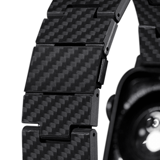Карбоновий ремінець Pitaka Carbon Fiber Watch Band Retro Black/Grey (AWB1004 | AWB2311) для Apple Watch 49мм | 45мм |44 мм 