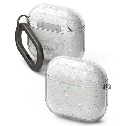 Чехол с карабином Ringke Air Glitter Clear для AirPods 4 (2024)