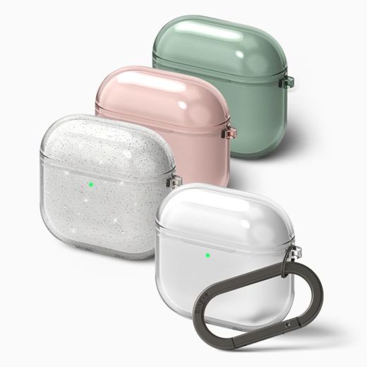 Чехол с карабином Ringke Air Glitter Clear для AirPods 4 (2024)