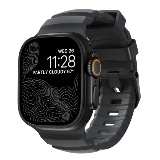 Ремінець Nomad Rocky Point Band Storm / Black Hardware для Apple Watch 49мм | 46мм | 45мм | 44мм (NM014803858)