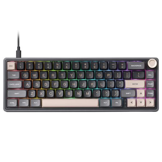 Клавіатура Royal Kludge R65 Wired Keyboard UA\RU\ENG Cherry Profile (Chartreuse Switch) Phantom (RK-R65UARUENG-CHP-CS-PT)
