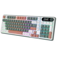 Бездротва клавіатура Royal Kludge S98 Wireless Keyboard UA\RU\ENG Cherry Profile (Brown Switch) Clay Green (RK-S98UARUENG-CHP-BS-CG)