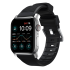 Силіконовий ремінець Nomad Rugged Band Black Rubber / Silver Hardware для Apple Watch 40мм | 41мм