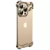 Алюмінієвий бампер CasePro Luxury Irregular Aluminum Alloy Bumper Gold для iPhone 16 Pro