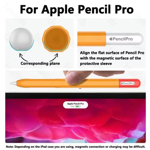 Силиконовый чехол CasePro Silicone Ultra Thin Protective Cover White для Pencil Pro