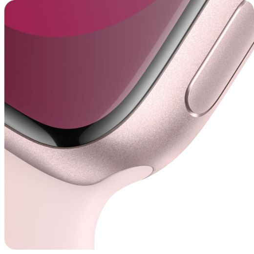Смарт-годинник Apple Watch Series 9 GPS 45mm Pink Aluminium Case with Light Pink Sport Band M/L (MR9H3)