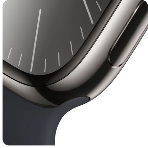 Смарт-годинник Apple Watch Series 9 GPS + Cellular, 41mm Graphite Stainless Steel Case with Midnight Sport Band