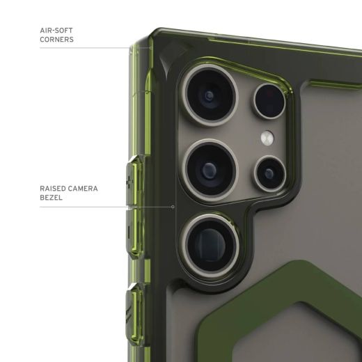 Противоударный чехол UAG Plyo Pro Ice/Olive для Samsung Galaxy S24 Ultra (214431114372)