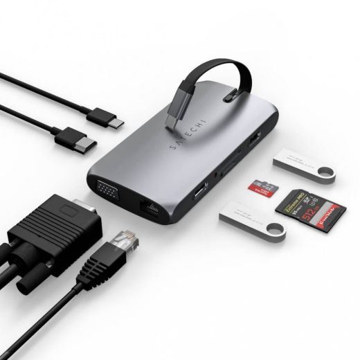 Адаптер Satechi Aluminum USB-C On-the-Go Multiport Adapter Space Grey (ST-UCMBAM)