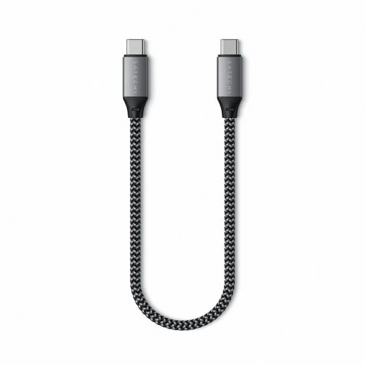 Кабель Satechi USB-C to USB-C Cable 100W Space Gray (25 cm) (ST-TCC10M)