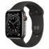 Apple Watch Series 6 GPS + Cellular 44mm Graphite Stainless Steel Case with Black Sport Band (M07Q3)