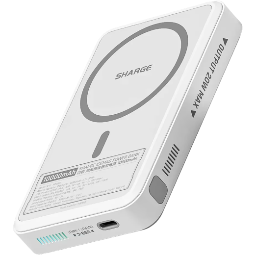 Повербанк (внешний аккумулятор) с активным охлаждением Sharge Icemag Magnetic Wireless Power Bank 10000mAh