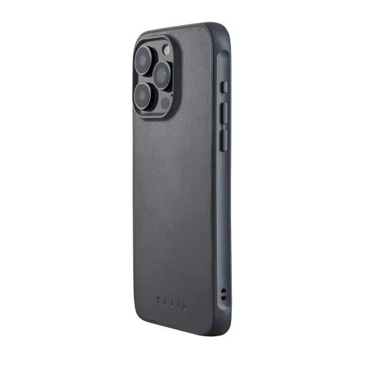 Шкіряний чохол Mujjo Shield Case Steel Blue для iPhone 15 Pro Max