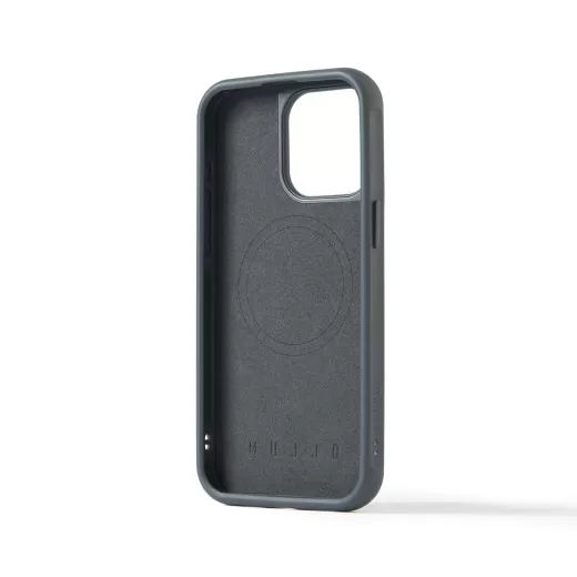 Кожаный чехол Mujjo Shield Case Steel Blue для iPhone 15 Pro Max