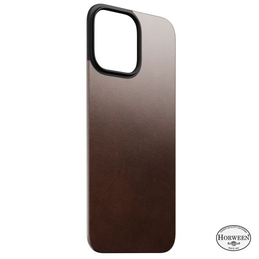 Шкіряна магнітна накладна на задню панель Nomad Magnetic Leather Back Brown для iPhone 16 Pro Max (NM01361985)