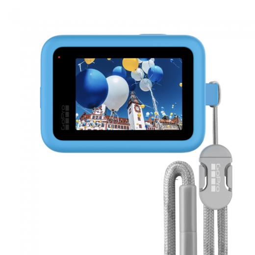 Силиконовый чехол з ремешком GoPro Sleeve & Lanyard Blue для HERO10 | HERO9 (ADSST-003)
