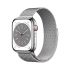Смарт-годинник Apple Watch Series 8 GPS + Cellular, 45mm Silver Stainless Steel Case with Milanese Loop Silver (MNKJ3)