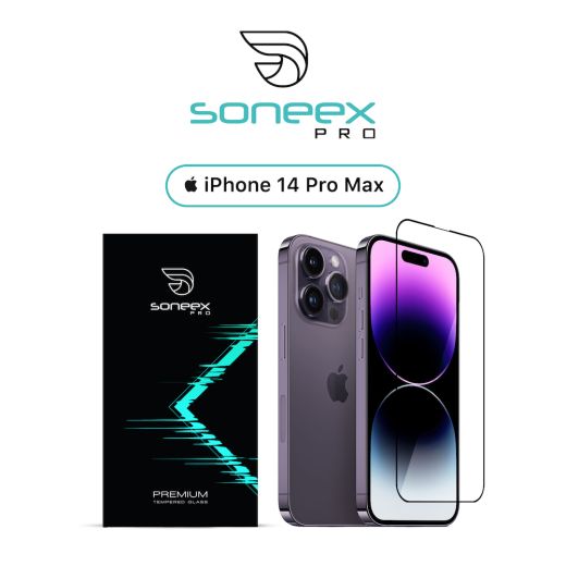 Защитное стекло Soneex Pro 2.5D Full Silk Screen + Anti Static для iPhone 14 Pro Max
