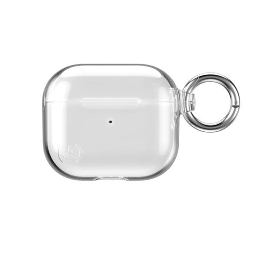 Чохол з карабіном Speck Presidio Clear Case Clear/Bright Silver для AirPods 3 (SP-141176-1212)